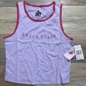Juicy Couture -Women's Size Medium (8-10) Lilac Sky-Ringer Tank Top - MSRP $30